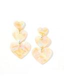 Penny Heart Statement Earrings - Rainbow Sherbert - Aaria Tees Aaria Tees