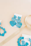 Penny Heart Statement Earrings - Turquoise - Aaria Tees Aaria Tees