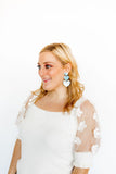 Penny Heart Statement Earrings - Turquoise - Aaria Tees Aaria Tees
