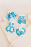 Penny Heart Statement Earrings - Turquoise - Aaria Tees Aaria Tees