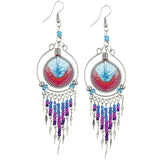 Peruvian Thread Chandelier Earrings - Aaria Tees Aaria Tees