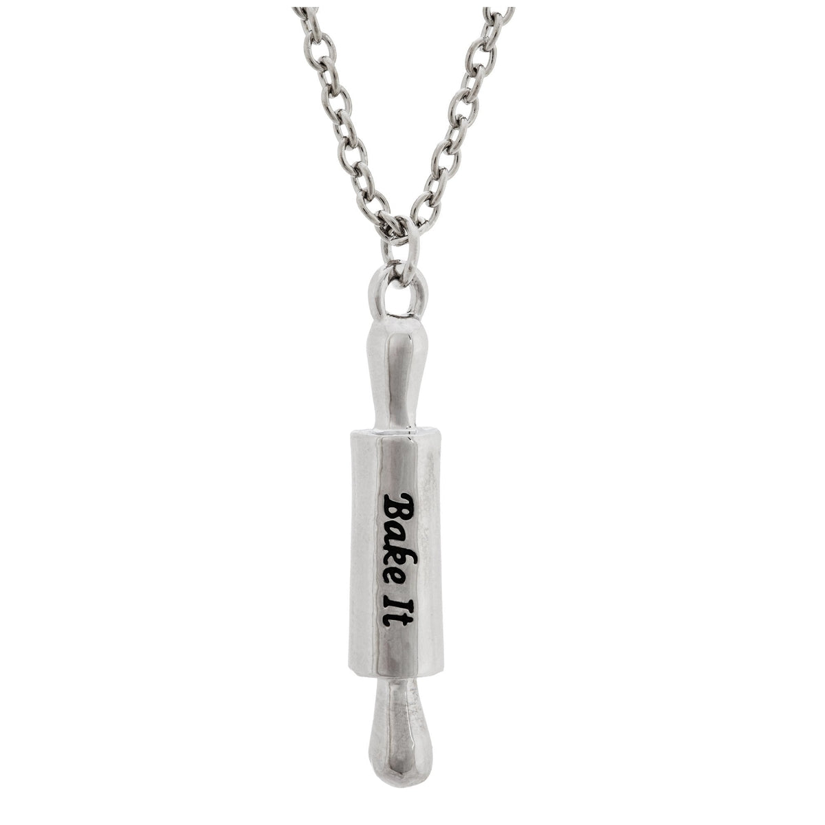 Pewter Rolling Pin Necklace - Aaria Tees