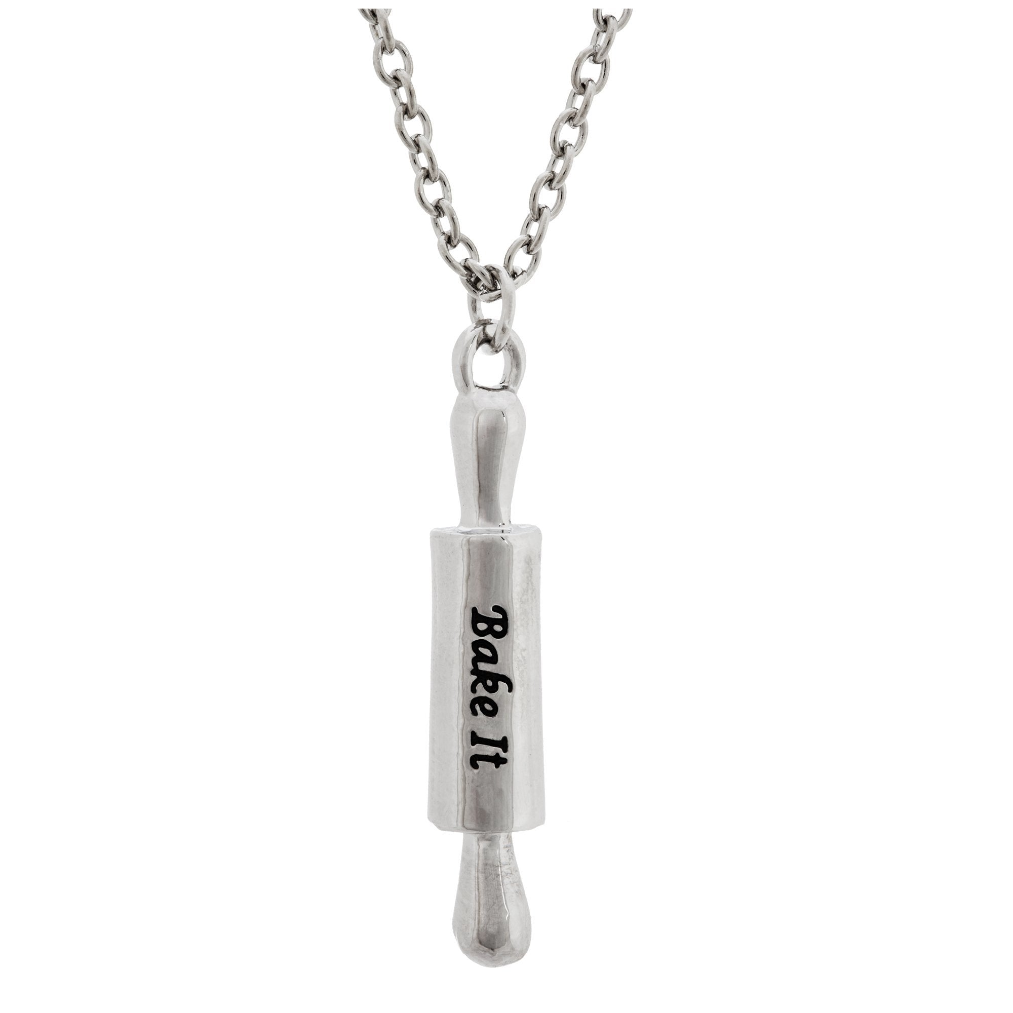 Pewter Rolling Pin Necklace - Aaria Tees Aaria Tees