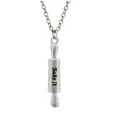 Pewter Rolling Pin Necklace - Aaria Tees Aaria Tees