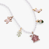 Pink Christmas Beaded Charm Necklace - Aaria Tees Aaria Tees
