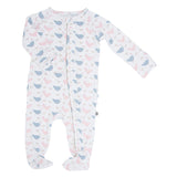 Pink Farm Hens Bamboo Ruffle Footie Aaria Tees