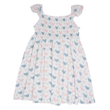 Pink Farm Hens Bamboo Smocked Vintage Dress Aaria Tees