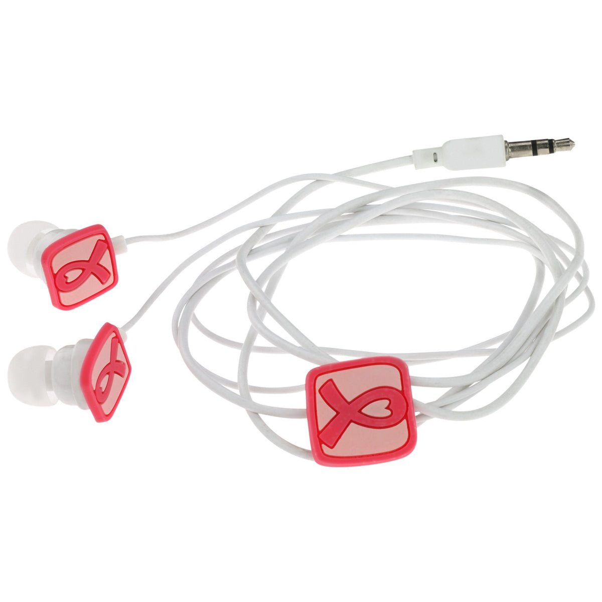 Pink Ribbon Love Earbuds - Aaria Tees