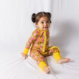 TRIPPY SMILES PINK BAMBOO ZIPPY - Aaria Tees Aaria Tees