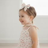 Organic Hair Bow Clip - Pink  Bloom - Aaria Tees Aaria Tees