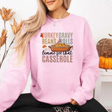 Turkey Gravy Beans & Rolls Sweatshirt – Funny Thanksgiving Casserole Crewneck - Aaria Tees Aaria Tees