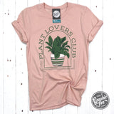 Plant Lovers Club Heather Peach Crewneck Short Sleeve Tee - Aaria Tees Aaria Tees