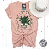 Plant Lovers Club Heather Peach Crewneck Short Sleeve Tee - Aaria Tees Aaria Tees