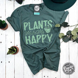 Plants Make Me Happy Short Sleeve Tee - Aaria Tees Aaria Tees