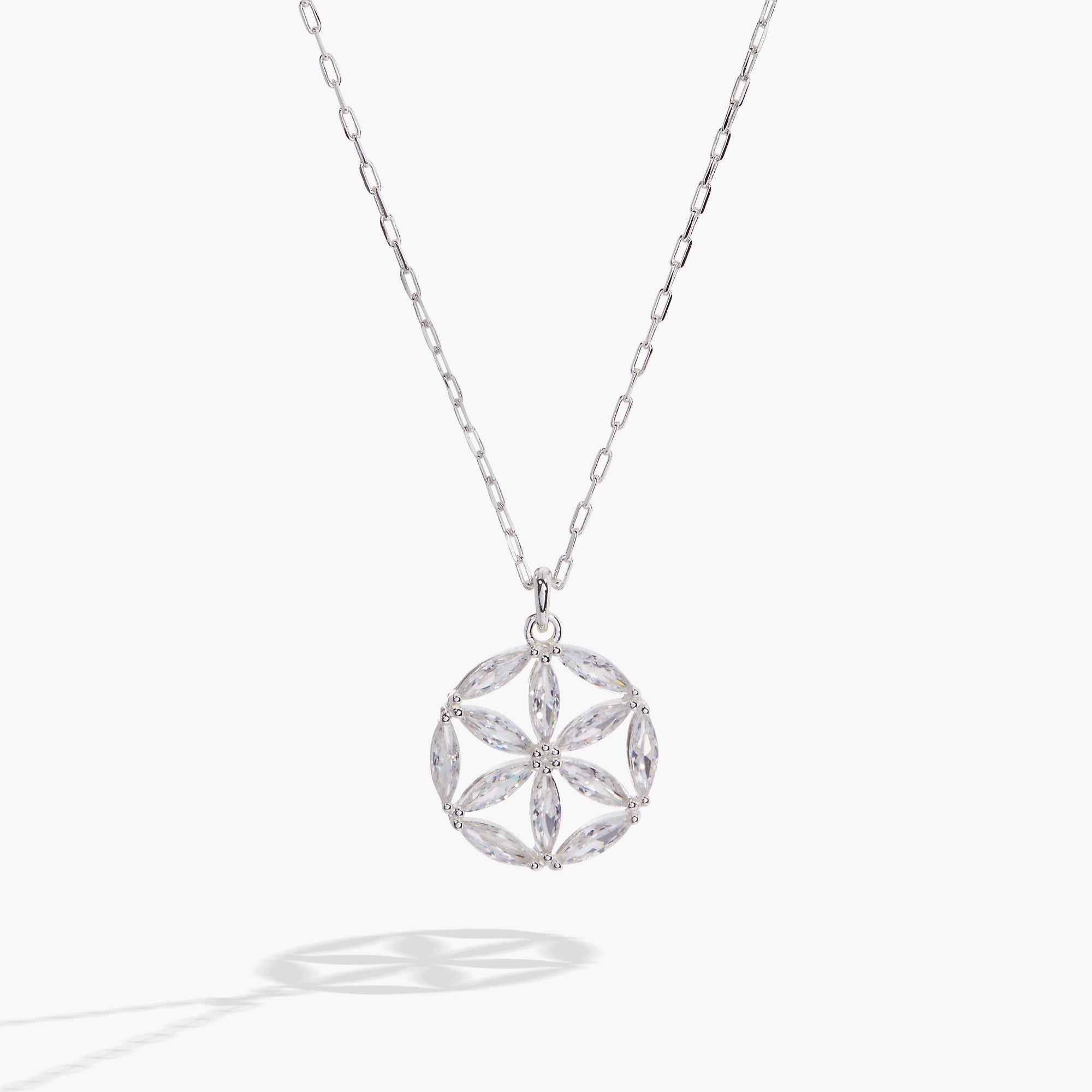 Faith and Family Rosette Pendant Necklace - Aaria Tees Aaria Tees