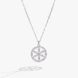 Faith and Family Rosette Pendant Necklace - Aaria Tees Aaria Tees