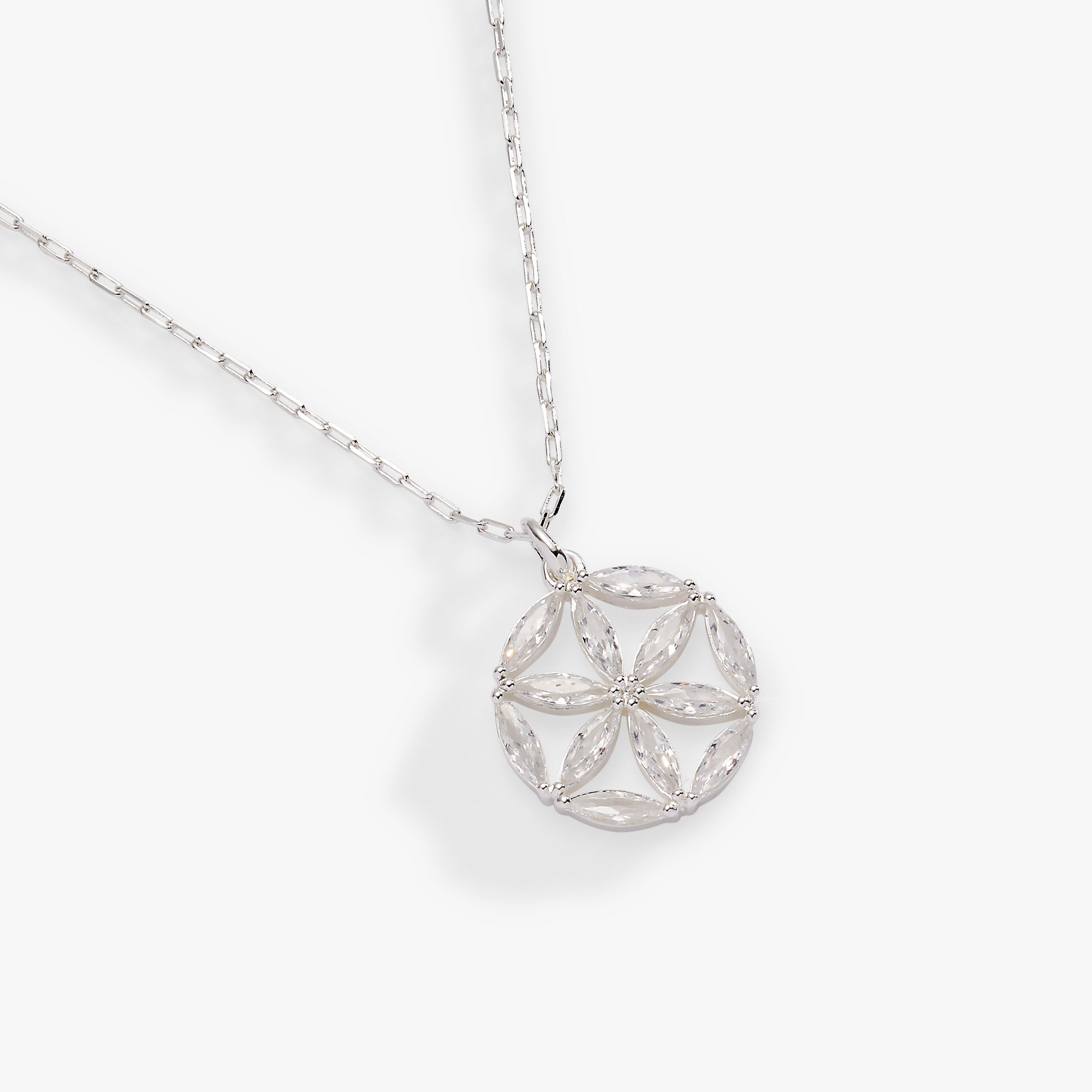 Faith and Family Rosette Pendant Necklace - Aaria Tees Aaria Tees