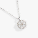 Faith and Family Rosette Pendant Necklace - Aaria Tees Aaria Tees