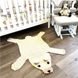 Organic Wool Play Mat + Nursery Rug  | Polar Bear - Aaria Tees Aaria Tees