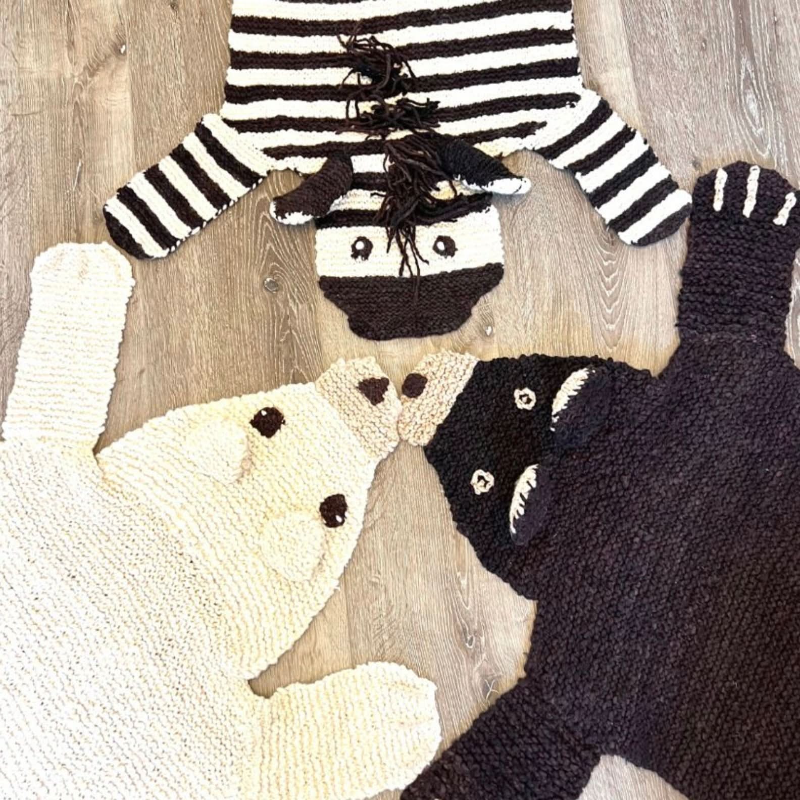 Organic Wool Play Mat + Nursery Rug  | Zebra - Aaria Tees Aaria Tees