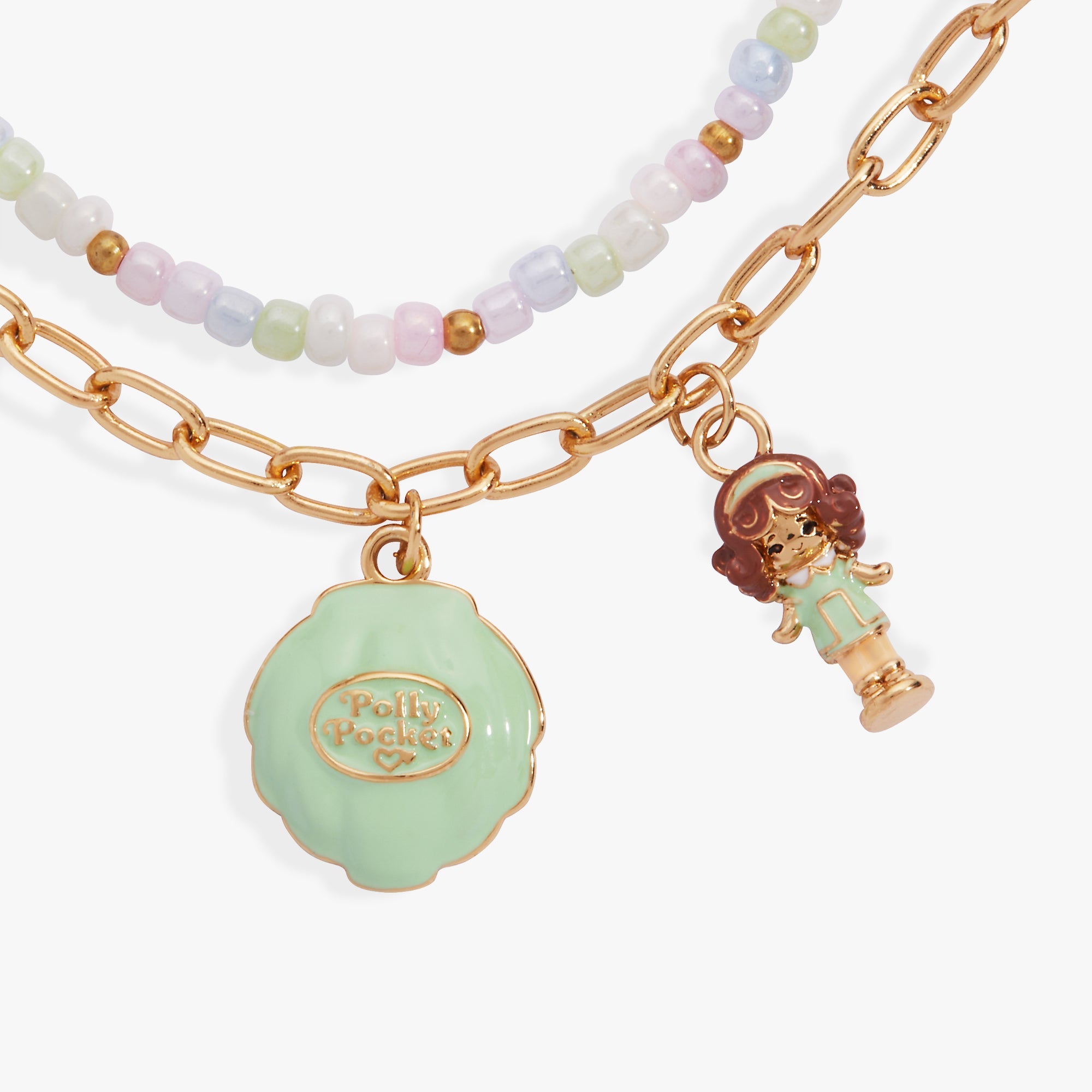 Polly Pocket™ 2 Row Charm Bracelet - Aaria Tees Aaria Tees