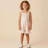 Organic Ruffle Jumpsuit - Pop Floral - Aaria Tees Aaria Tees