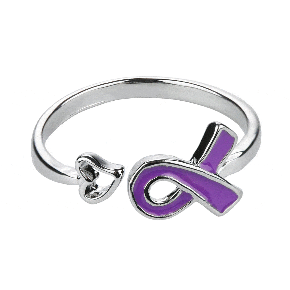 Alzheimer's Awareness Adjustable Ring - Aaria Tees