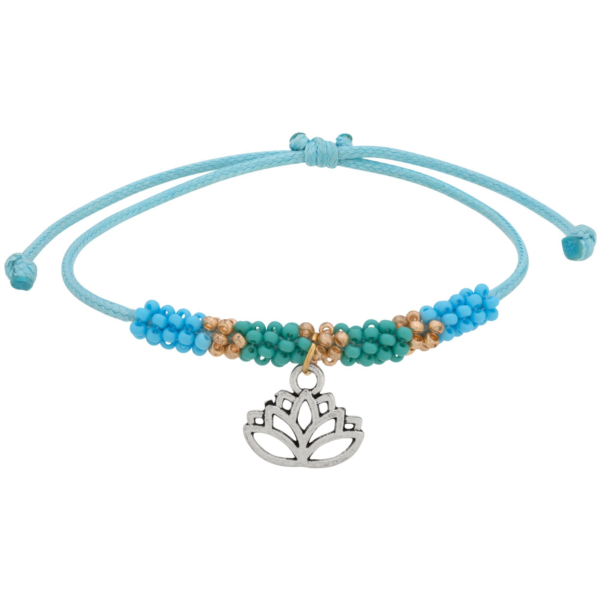 Beaded Lotus Aqua Bracelet! - Aaria Tees Aaria Tees