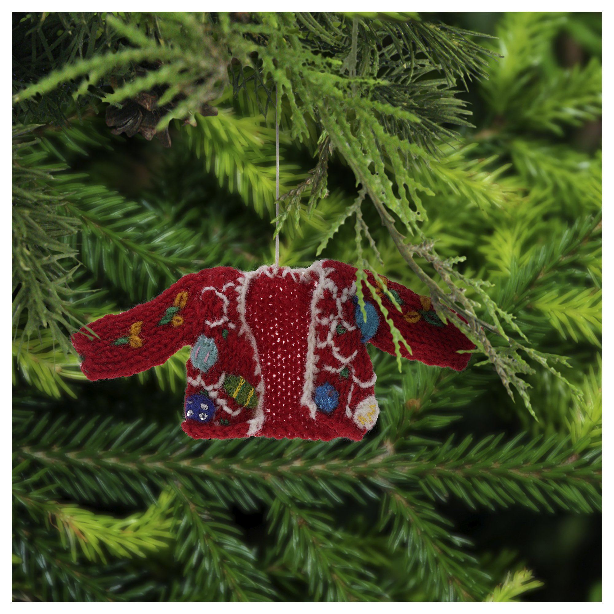 Christmas Lights Sweater Ornament! - Aaria Tees Aaria Tees