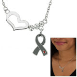 Diabetes Heart & Crystal Necklace! - Aaria Tees Aaria Tees