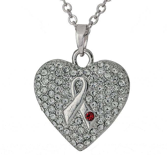 Heart of My Heart Diabetes Ribbon Necklace! - Aaria Tees Aaria Tees