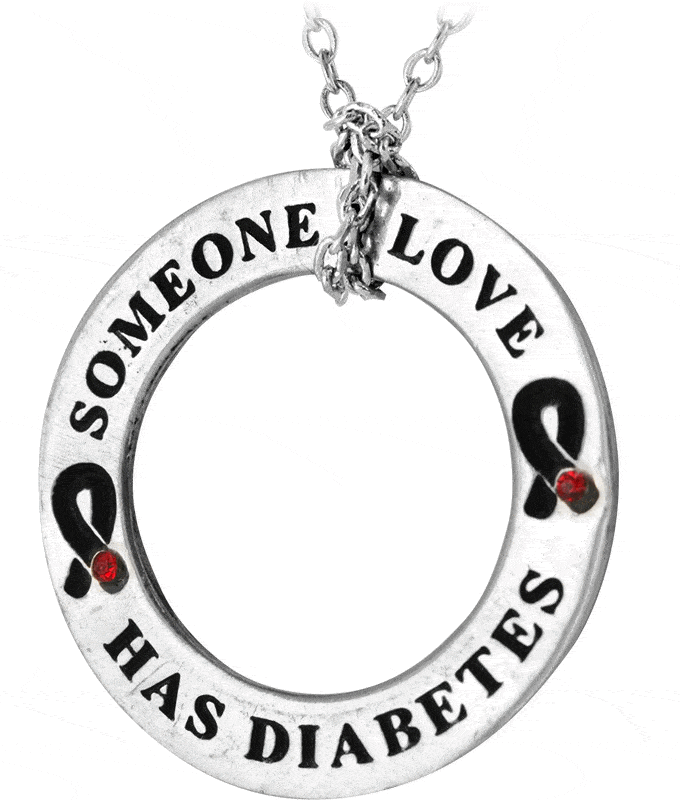 Someone I Love Has Diabetes Awareness Necklace! - Aaria Tees Aaria Tees