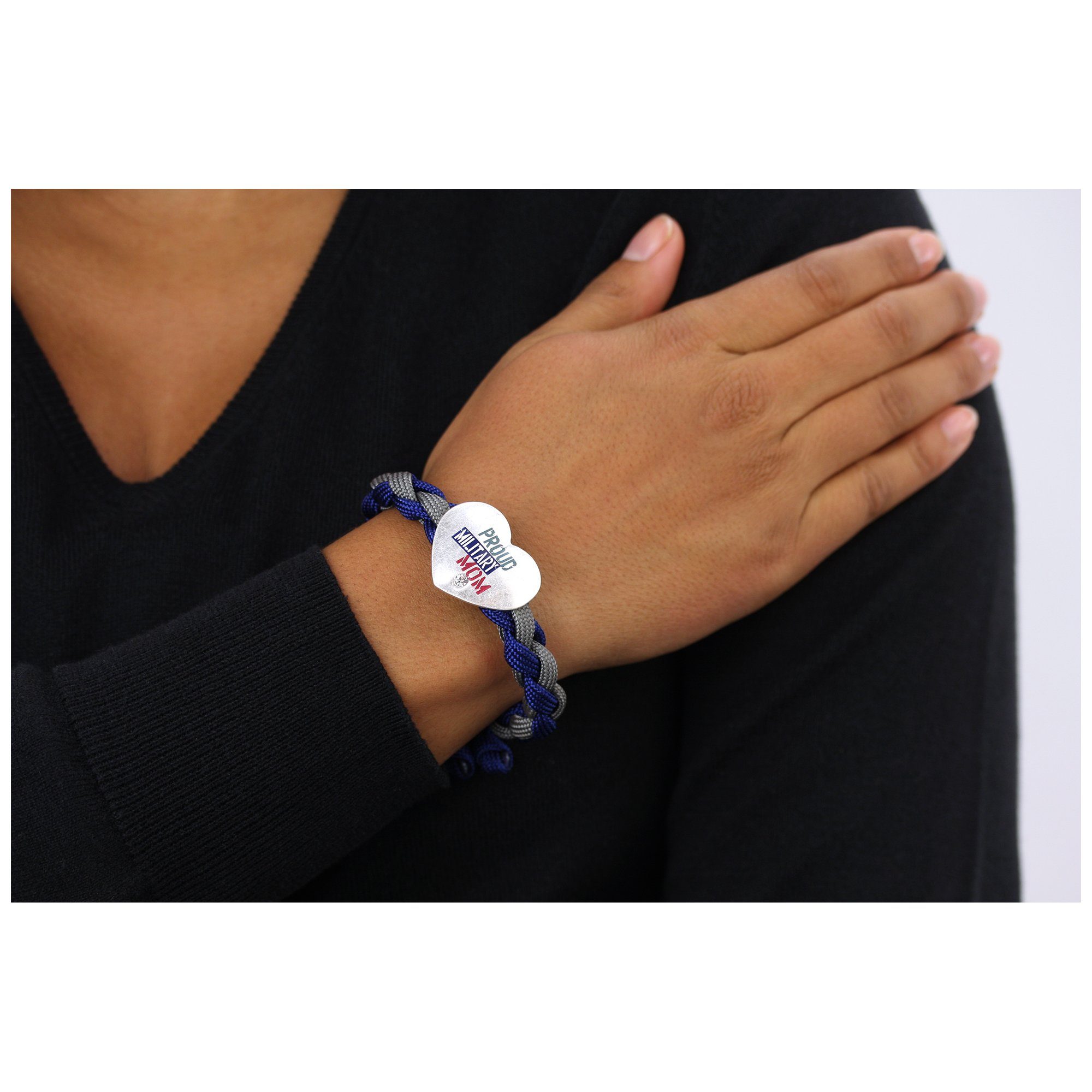 Proud Military Mom Paracord Bracelet - Aaria Tees Aaria Tees