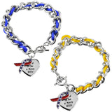 Proud to be a Navy Wife Ribbon Charm Bracelet - Aaria Tees Aaria Tees