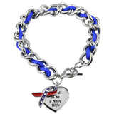 Proud to be a Navy Wife Ribbon Charm Bracelet - Aaria Tees Aaria Tees