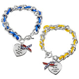 Proud to be an Army Wife Ribbon Charm Bracelet - Aaria Tees Aaria Tees