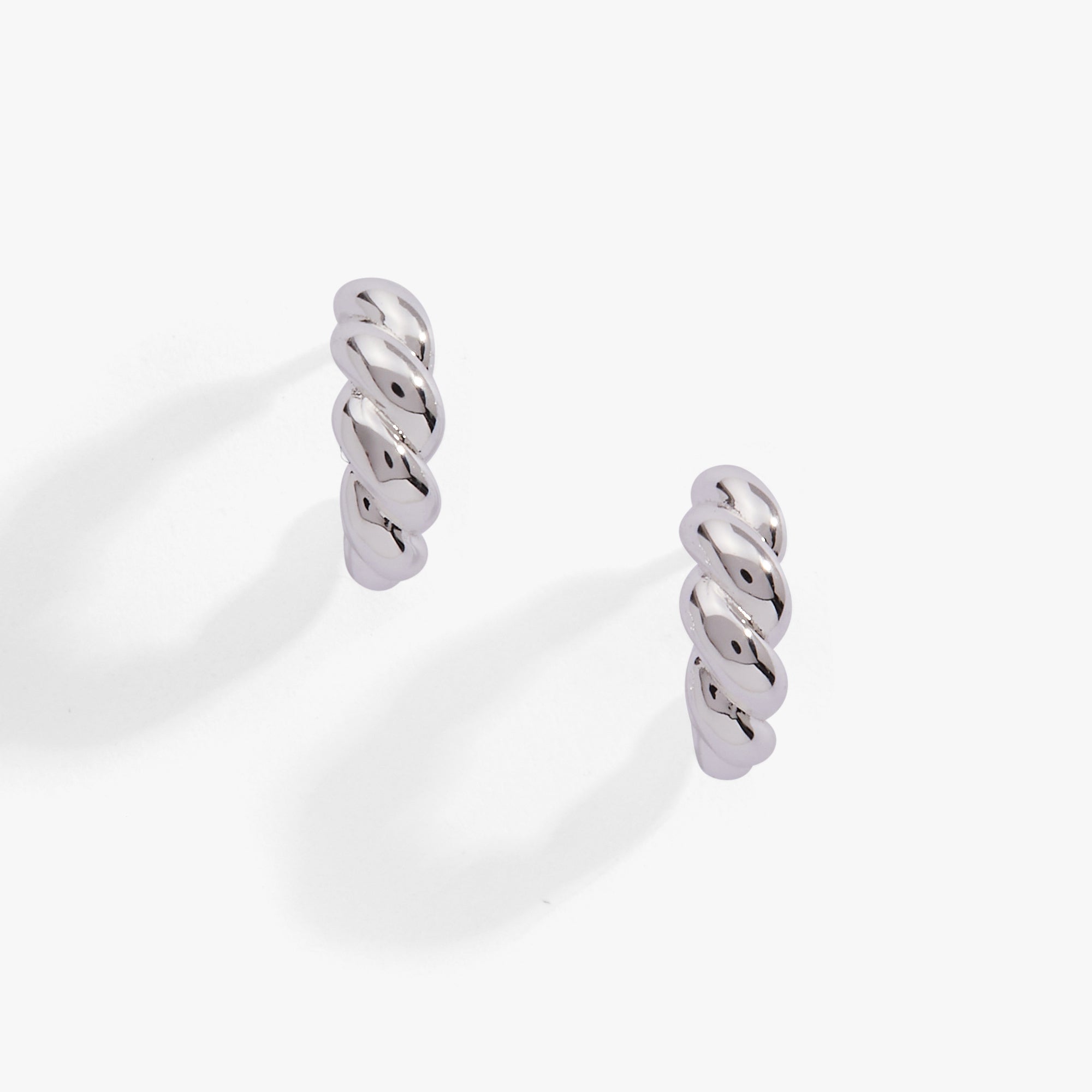 Puffy Rope Textured Huggie Hoop Earring - Aaria Tees Aaria Tees