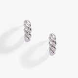 Puffy Rope Textured Huggie Hoop Earring - Aaria Tees Aaria Tees