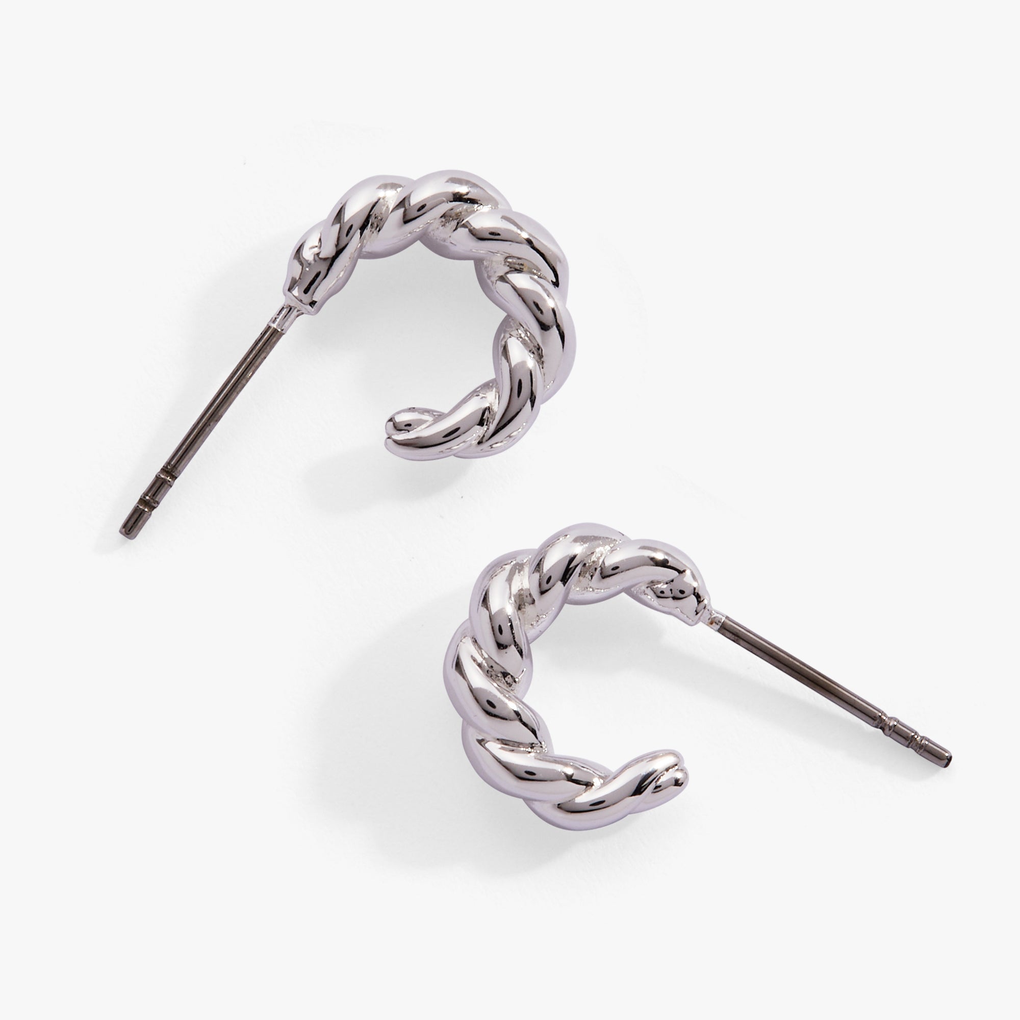 Puffy Rope Textured Huggie Hoop Earring - Aaria Tees Aaria Tees