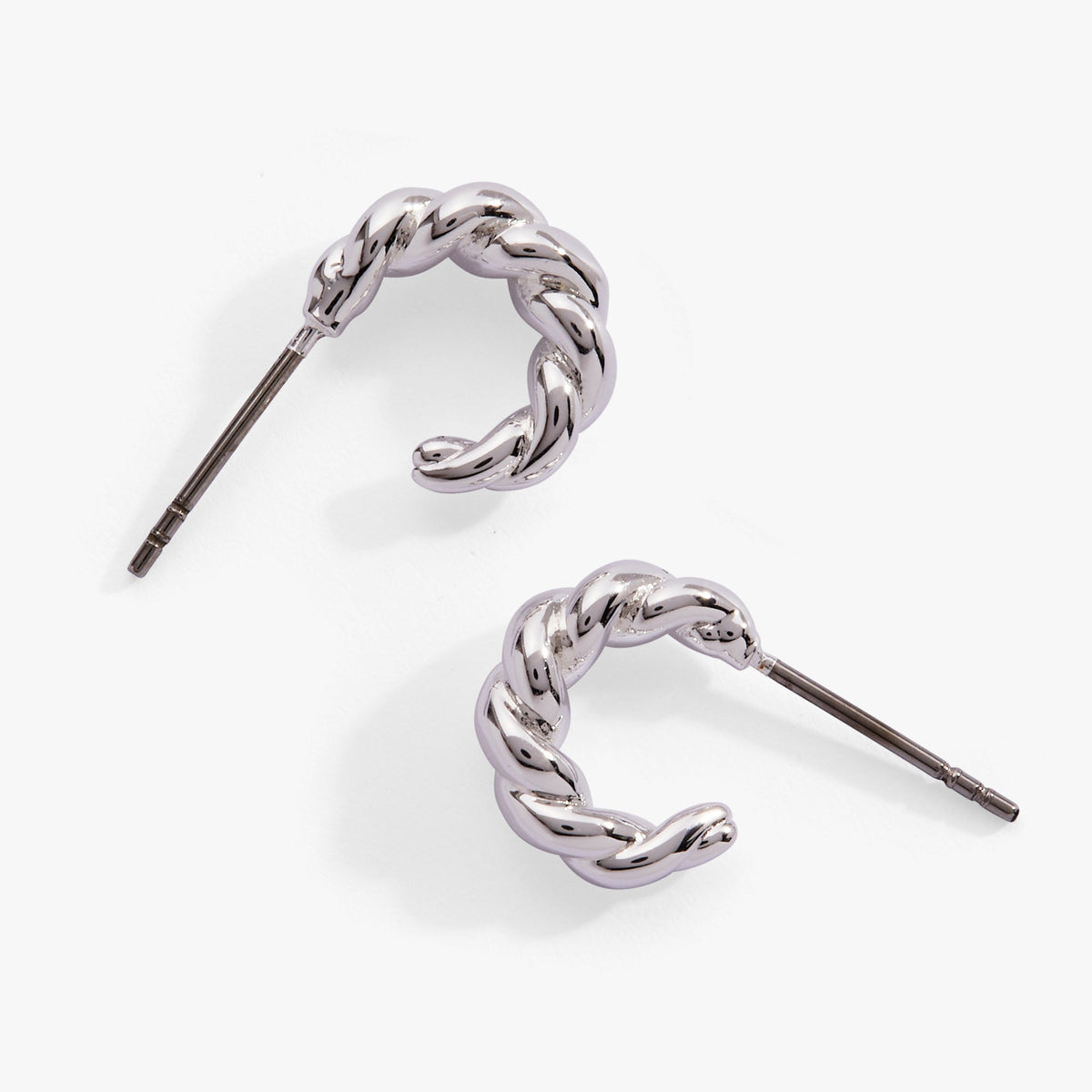 Puffy Rope Textured Huggie Hoop Earring - Aaria Tees