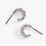 Puffy Rope Textured Huggie Hoop Earring - Aaria Tees Aaria Tees