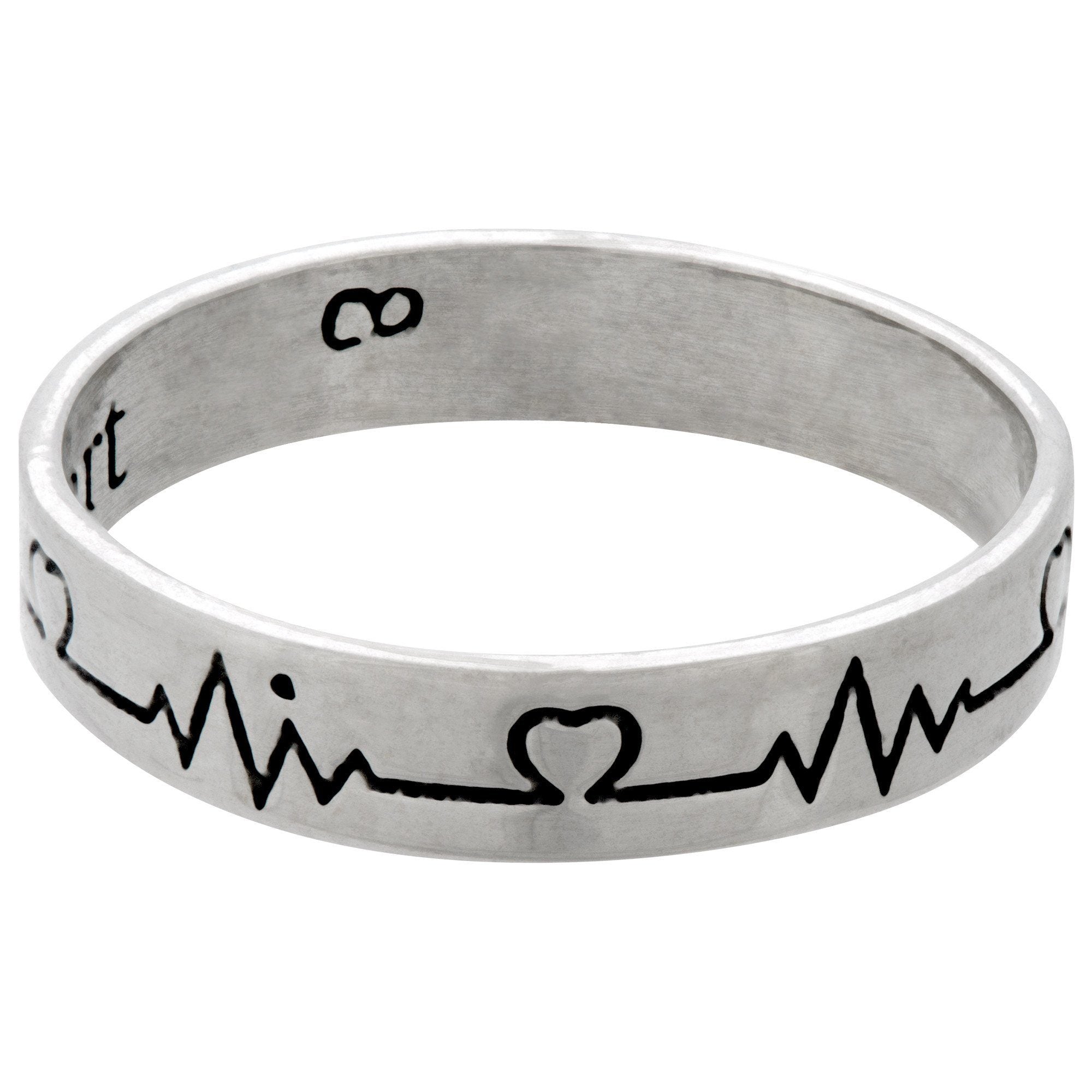 Pulse of My Heart Sterling Ring - Aaria Tees Aaria Tees