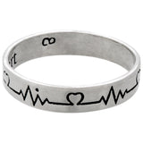 Pulse of My Heart Sterling Ring - Aaria Tees Aaria Tees