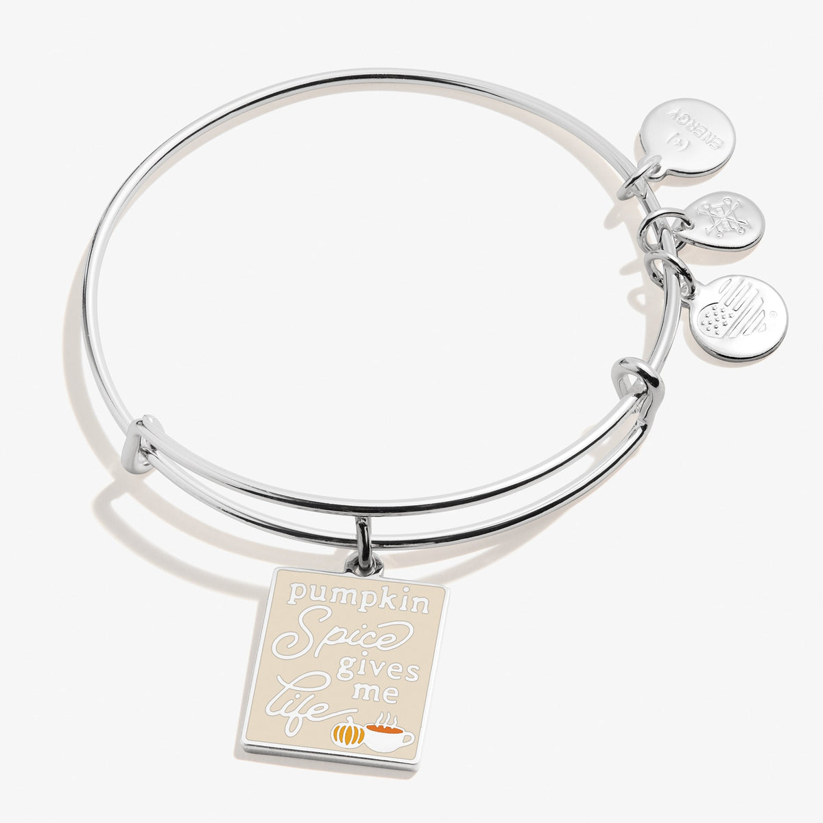 'Pumpkin Spice Gives Me Life' Charm Bangle Bracelet - Aaria Tees