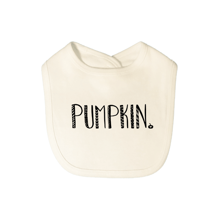 graphic bib | pumpkin - Aaria Tees