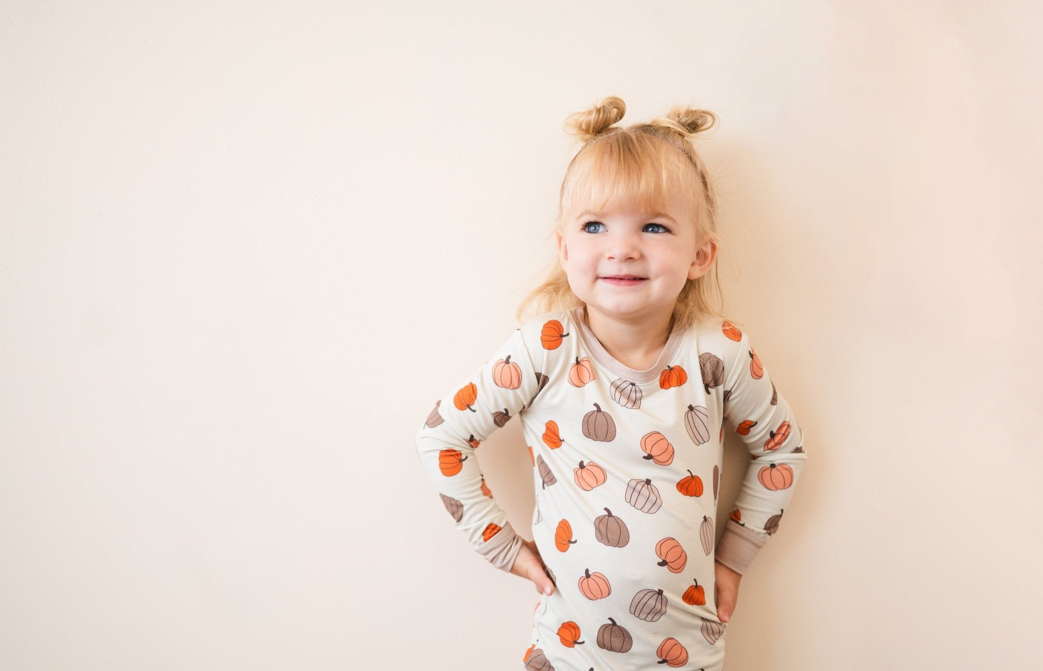 Pumpkins Beige (Long Sleeve PJ) - Aaria Tees Aaria Tees