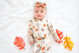 Pumpkins Beige (Convertible Zip Footies) - Aaria Tees Aaria Tees