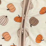 Pumpkins Beige (Convertible Zip Footies) - Aaria Tees Aaria Tees