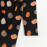 Pumpkins Black (Long Sleeve PJ) - Aaria Tees Aaria Tees