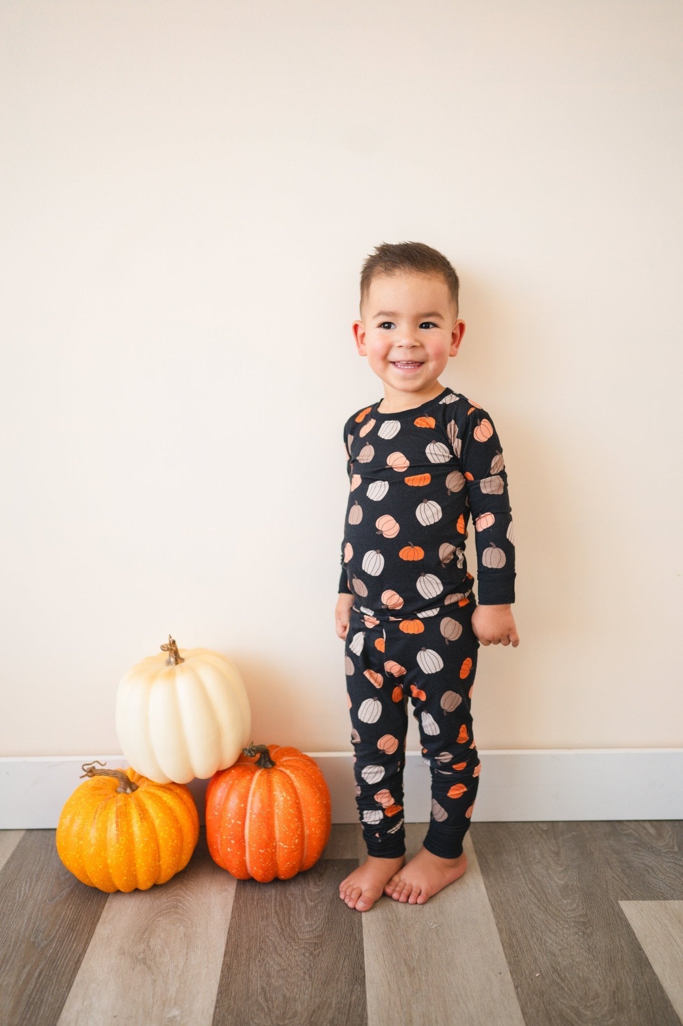 Pumpkins Black (Long Sleeve PJ) - Aaria Tees Aaria Tees